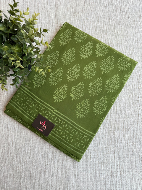 Printed mul cotton saree