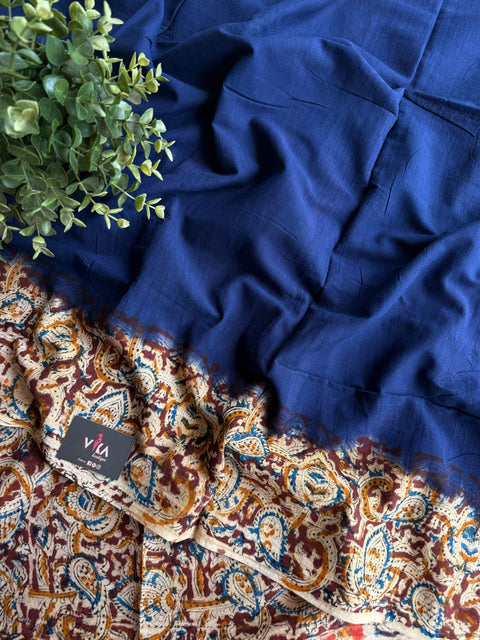 Kalamkari printed cotton saree