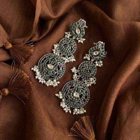 925 silver long earring