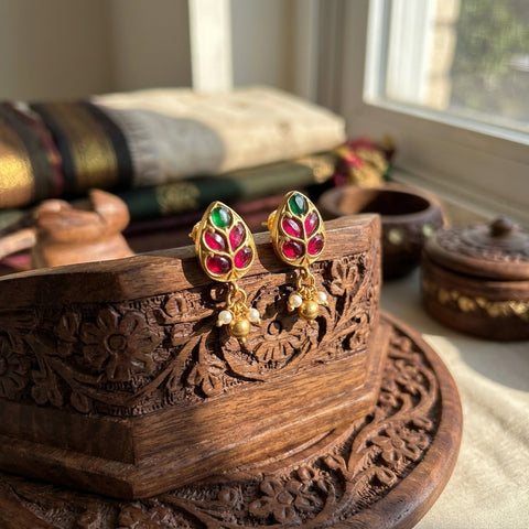 925 pure silver kundan Earring