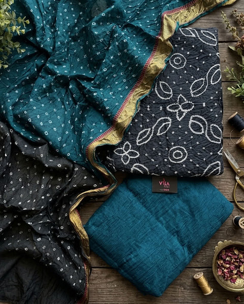 Bhandhej cotton salwar material