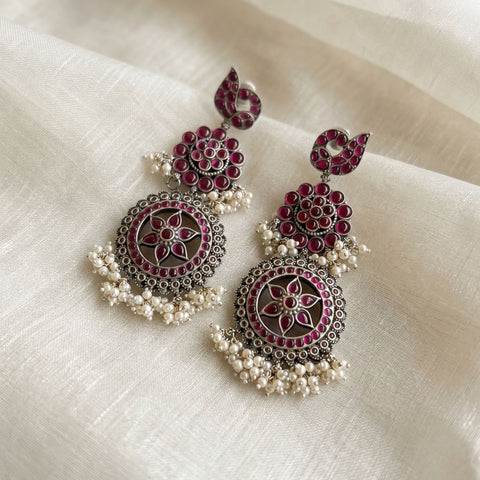 925 silver long earring