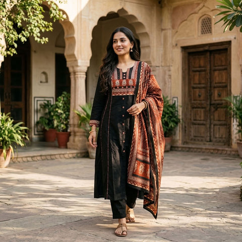 A line pure cotton Ready suit set