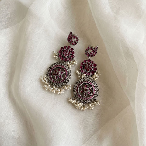 925 silver long earring