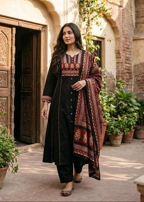 A line pure cotton Ready suit set