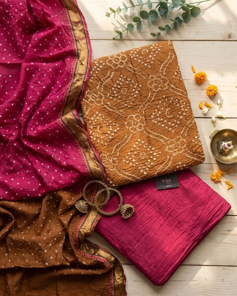 Bhandhej cotton salwar material
