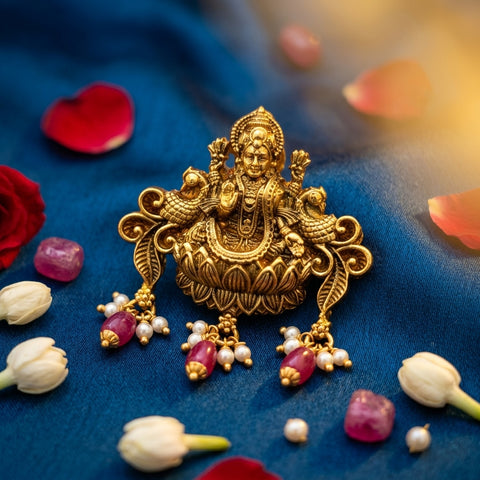 925 pure silver Lakshmi pendant