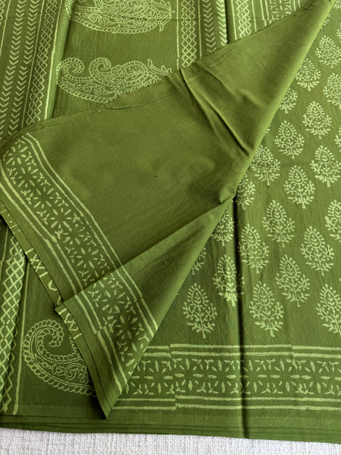 Printed mul cotton saree