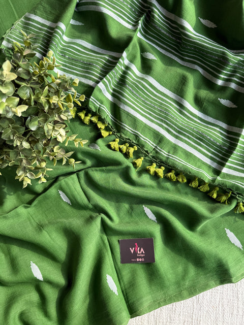Bhutta weaving mul cotton saree