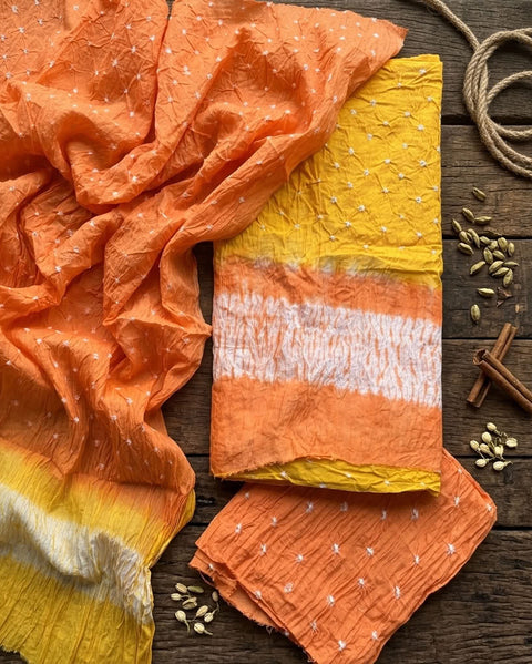 Bhandhej cotton salwar material
