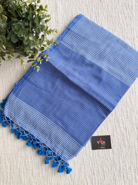 Small checked mul cotton saree