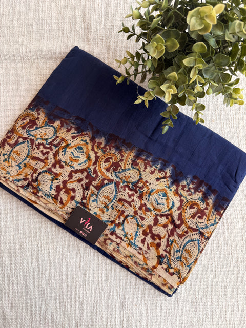 Kalamkari printed cotton saree
