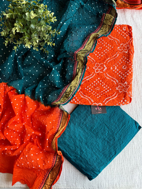 Bhandhej cotton salwar material
