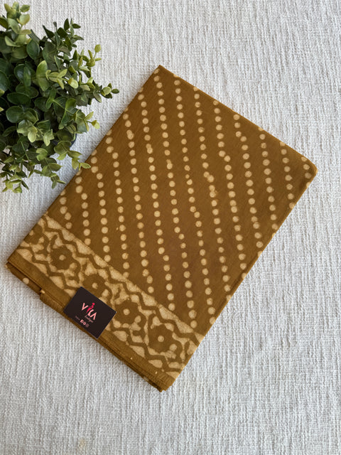 Printed mul cotton saree