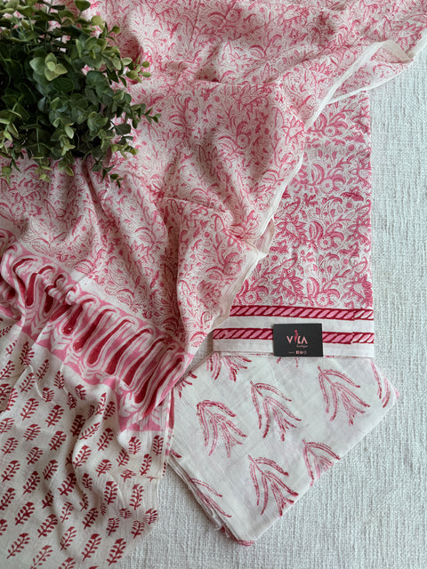 Hand block printed pure cotton suit set