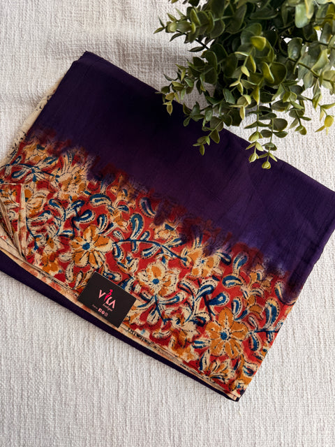 Kalamkari printed cotton saree