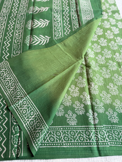 Printed mul cotton saree