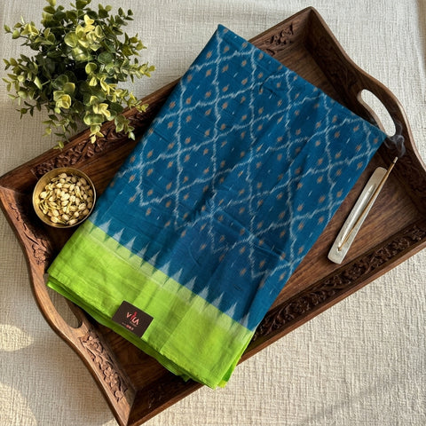 Handloom pure Ikat cotton saree