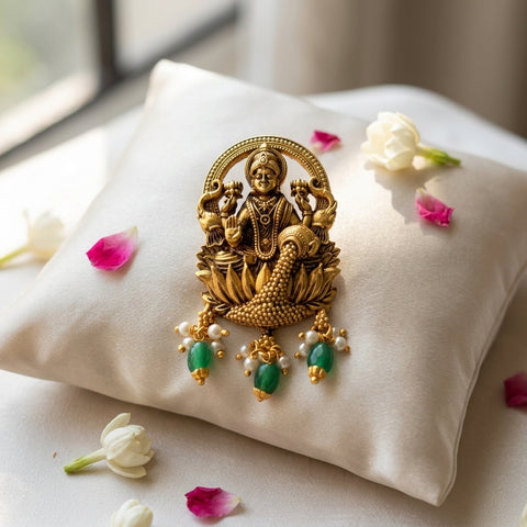 925 pure silver Lakshmi pendant