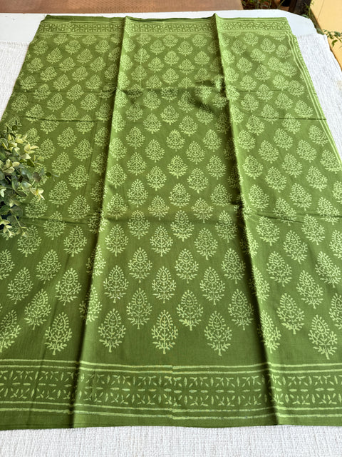 Printed mul cotton saree