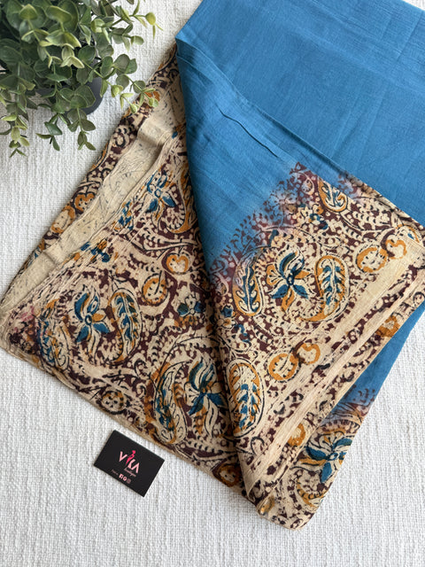 Kalamkari printed cotton saree