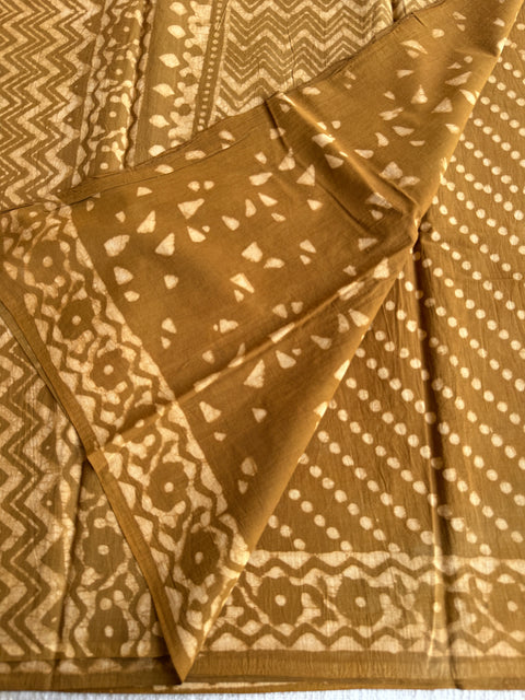 Printed mul cotton saree