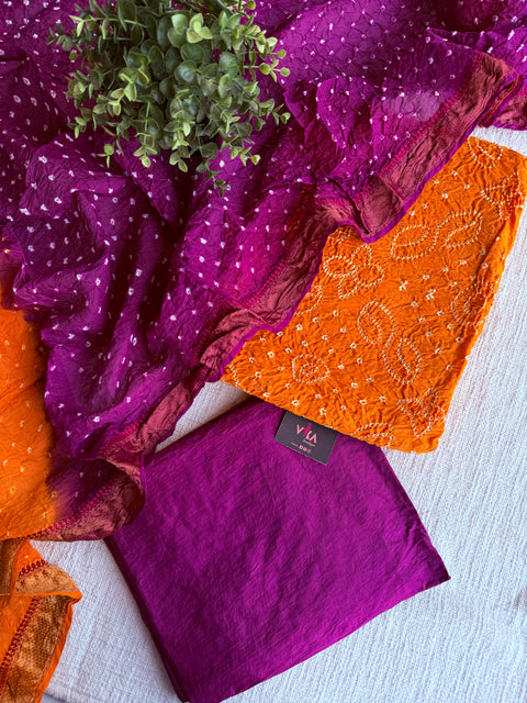 Bhandhej cotton salwar material