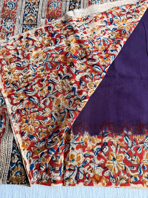 Kalamkari printed cotton saree