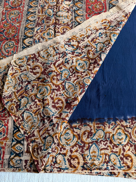 Kalamkari printed cotton saree