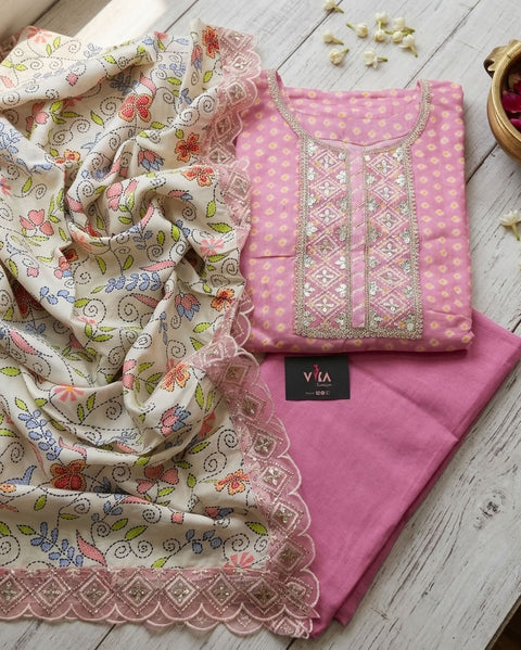 Semi stitched muslin salwar material