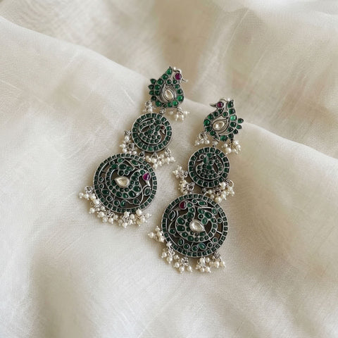 925 silver long earring