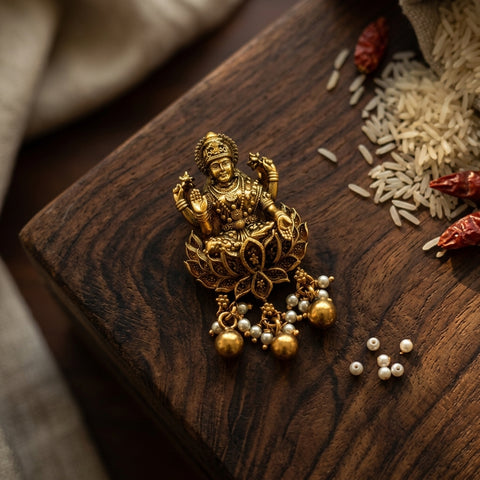 925 pure silver Lakshmi pendant