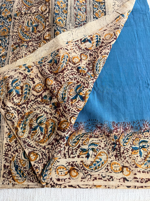 Kalamkari printed cotton saree