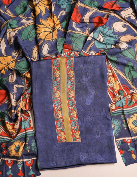 Kalamkari Printed dola silk suit material