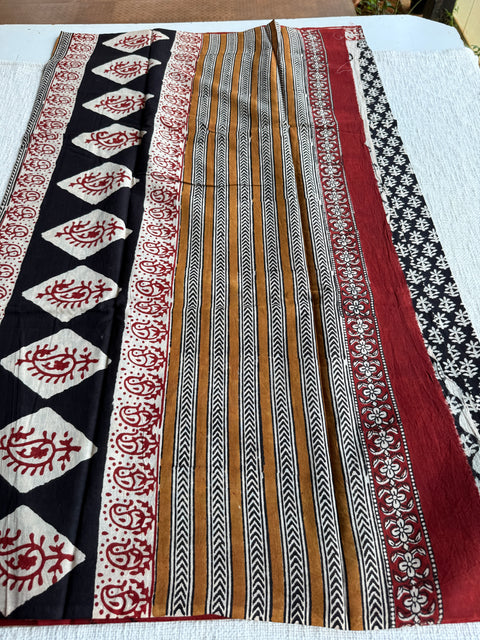 Printed mul cotton saree