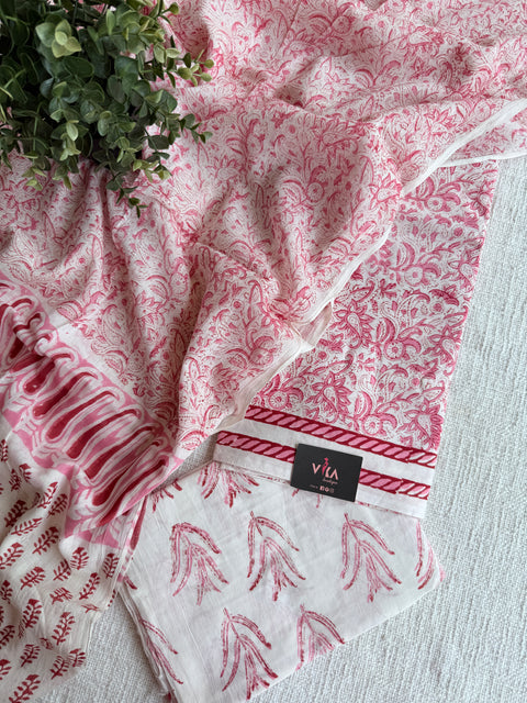 Hand block printed pure cotton suit set
