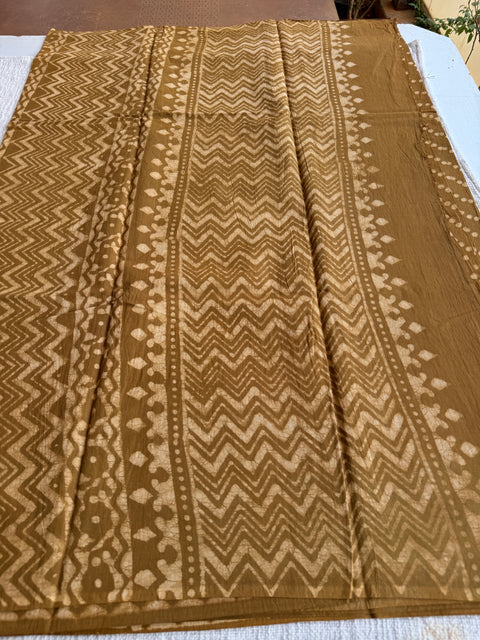 Printed mul cotton saree