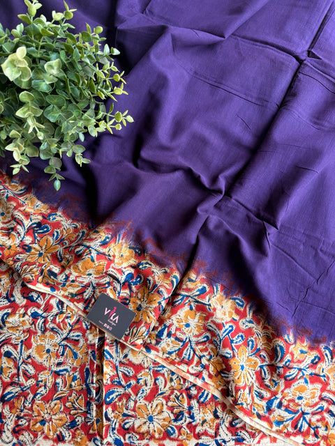 Kalamkari printed cotton saree
