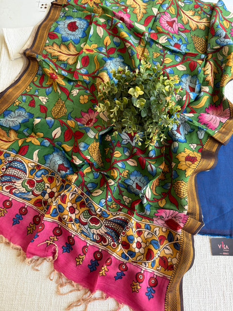 Cotton top with kalamkari dupatta