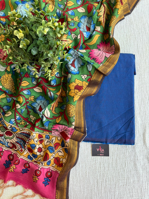 Cotton top with kalamkari dupatta