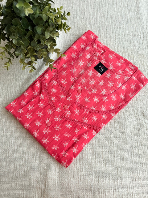L size printed cotton Nighty