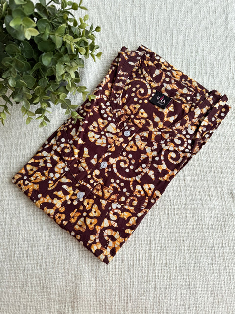 L size printed cotton Nighty