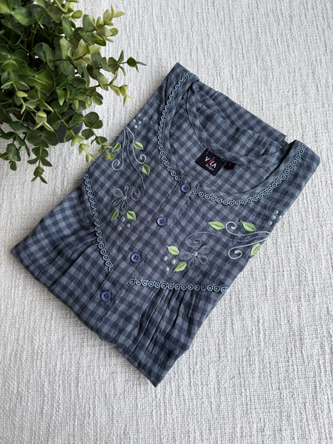 L and XL size emb cloud cotton nighty