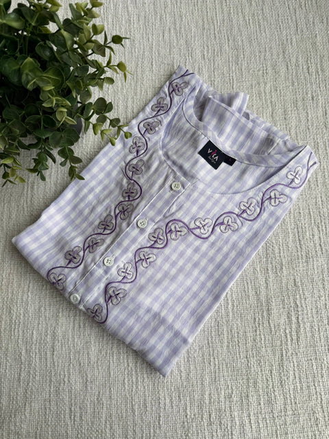L and XL size emb cloud cotton nighty