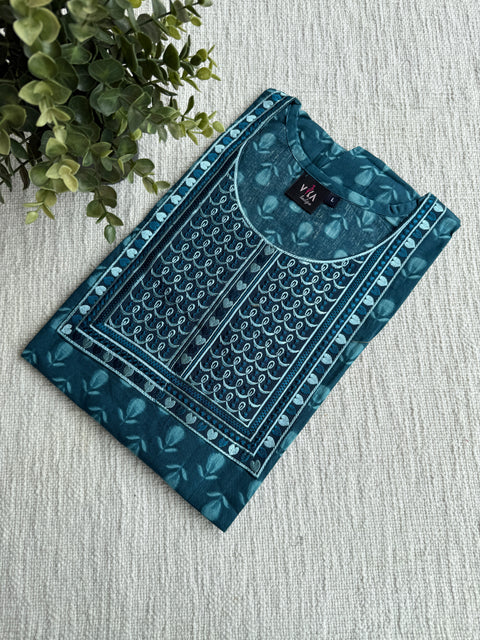 L size printed cotton Nighty