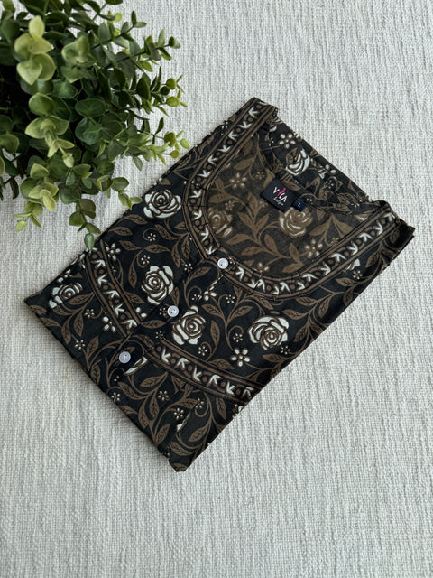 L size printed cotton Nighty