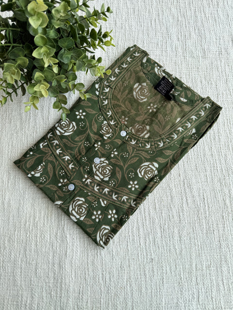 L size printed cotton Nighty