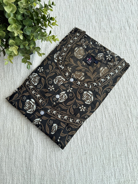 L size printed cotton Nighty
