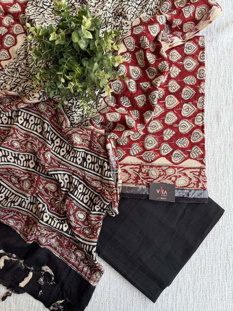 Printed linen cotton salwar suit material