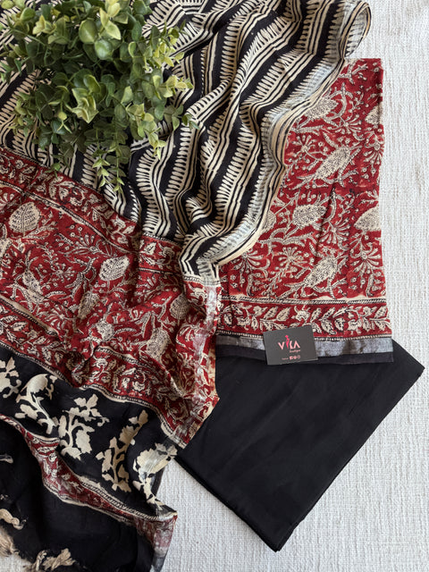 Printed linen cotton salwar suit material
